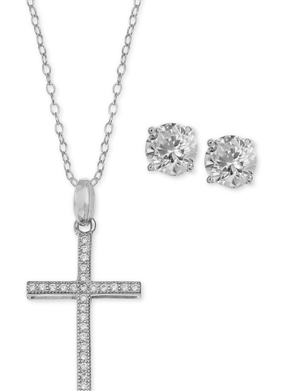 Giani Bernini Cross Pendant Necklace & Earrings NIB - Picture 3 of 4